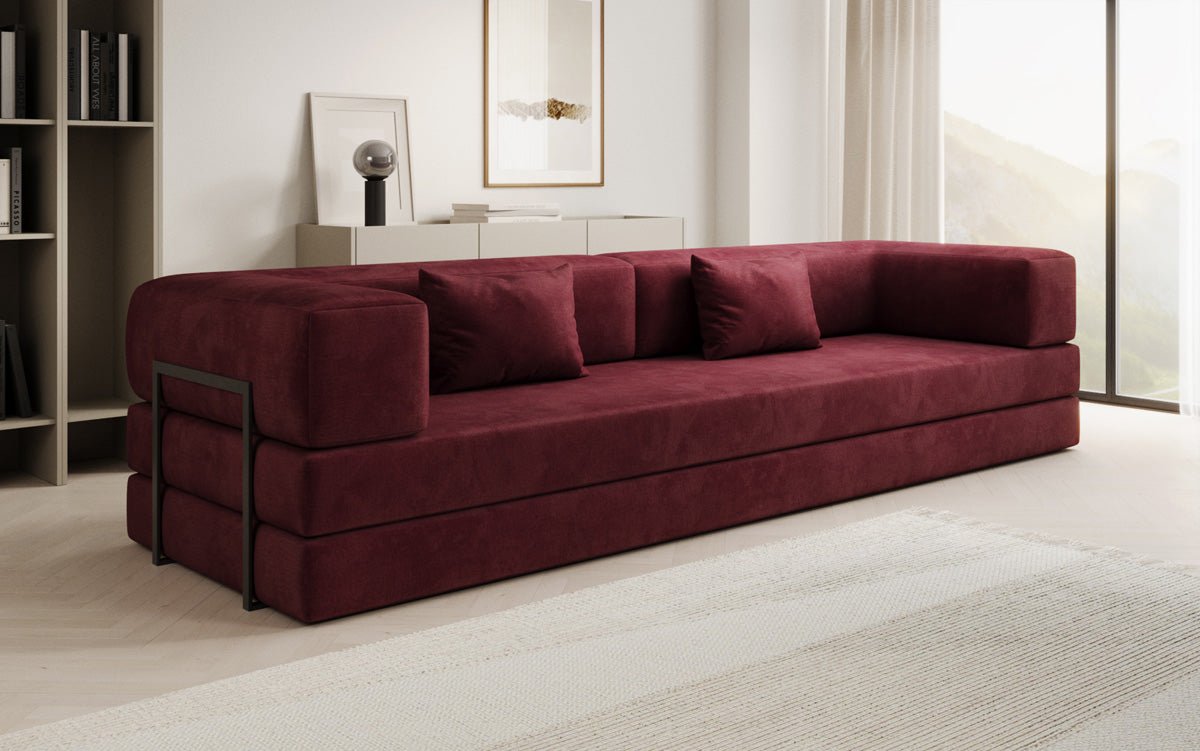 Sofa designerskie Lazy 3-osobowe XXL z aksamitu