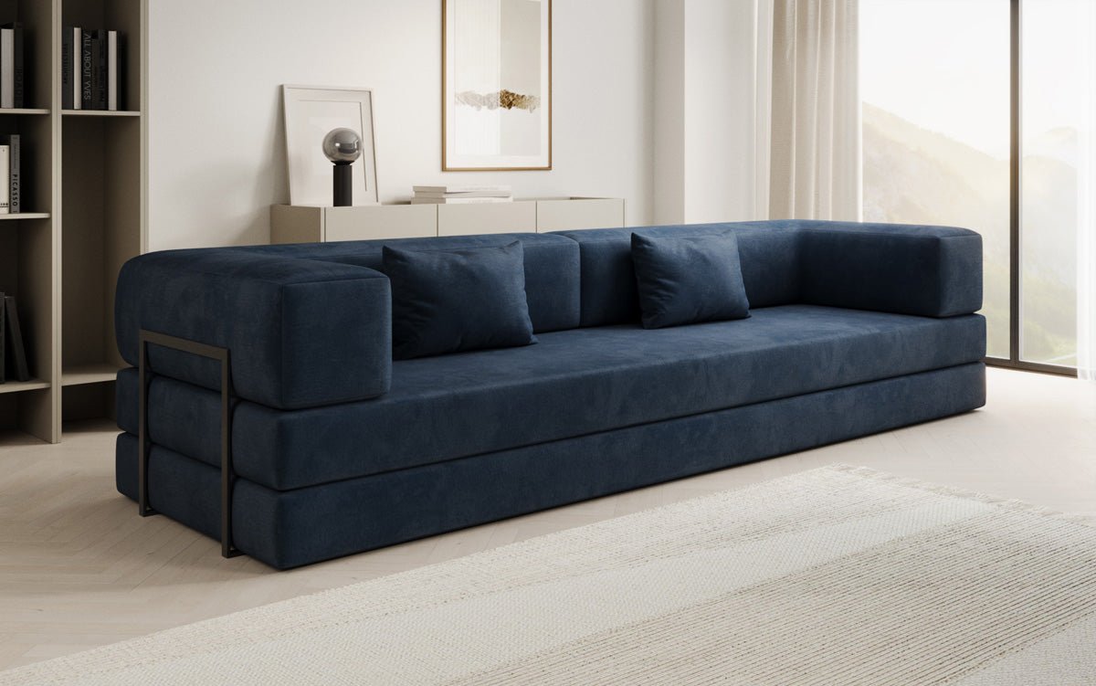 Sofa designerskie Lazy 3-osobowe XXL z aksamitu