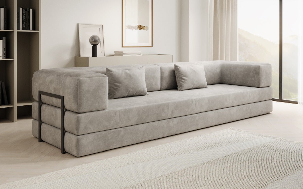 Sofa designerskie Lazy 3-osobowe XXL z aksamitu