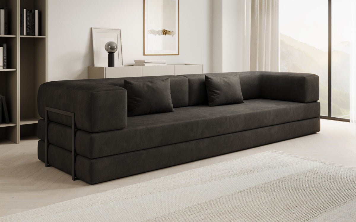 Sofa designerskie Lazy 3-osobowe XXL z aksamitu