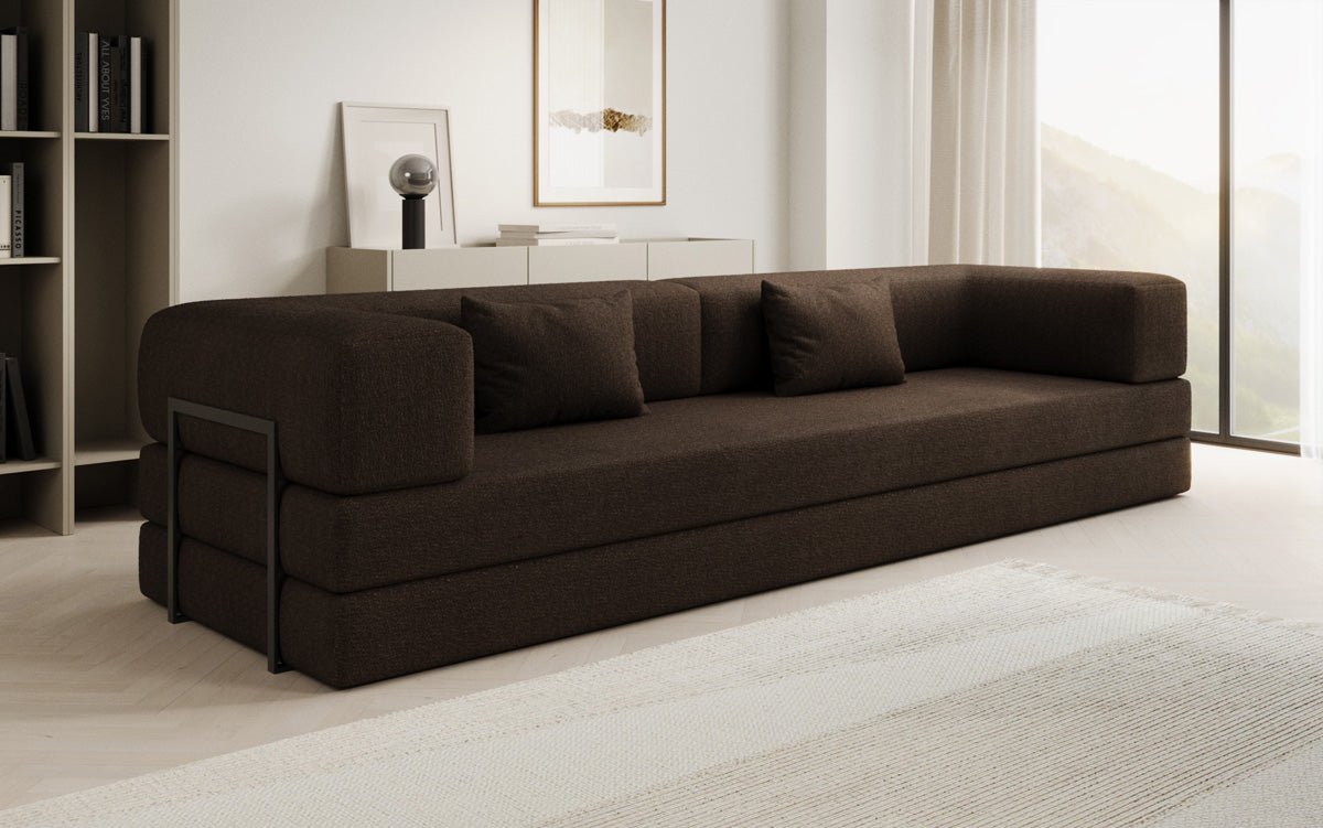 Sofa designerskie Lazy 3-osobowe XXL w bouclé