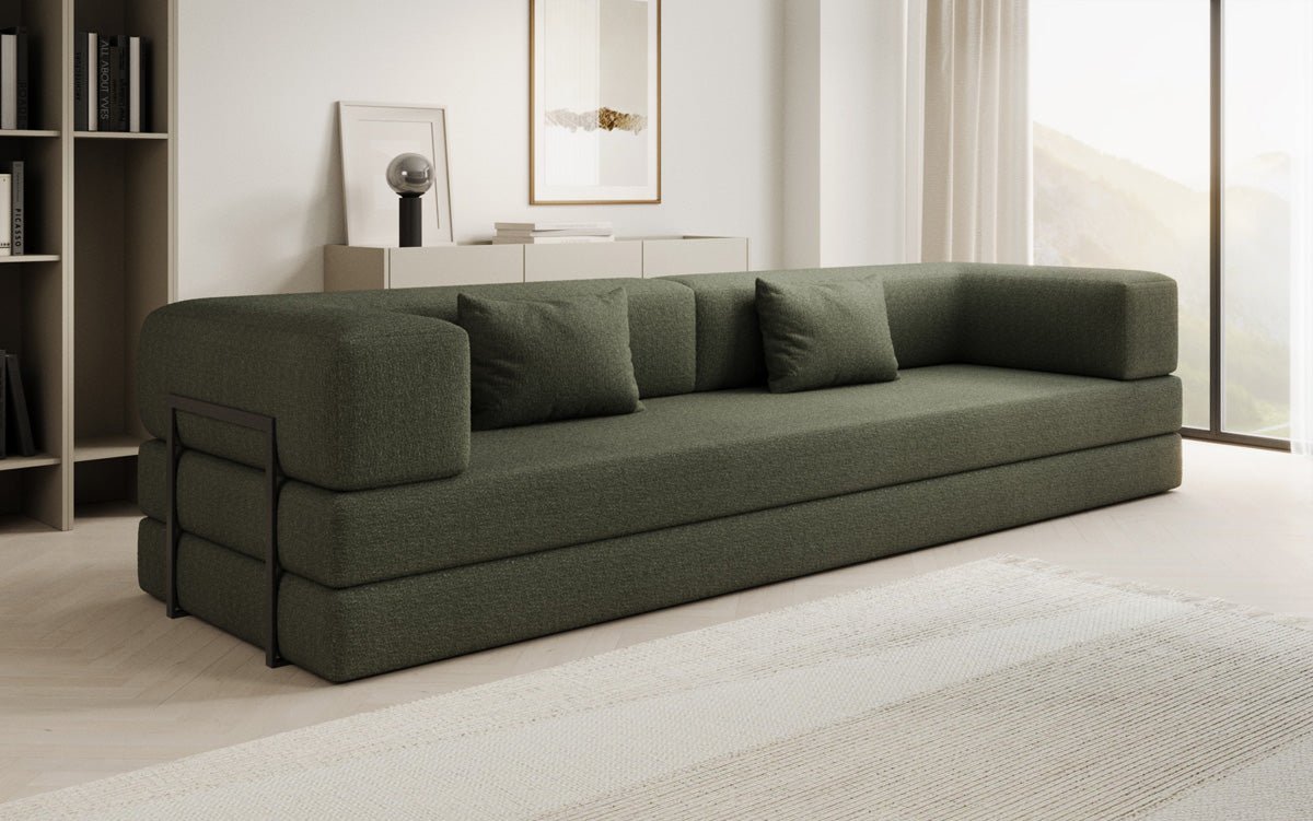 Sofa designerskie Lazy 3-osobowe XXL w bouclé