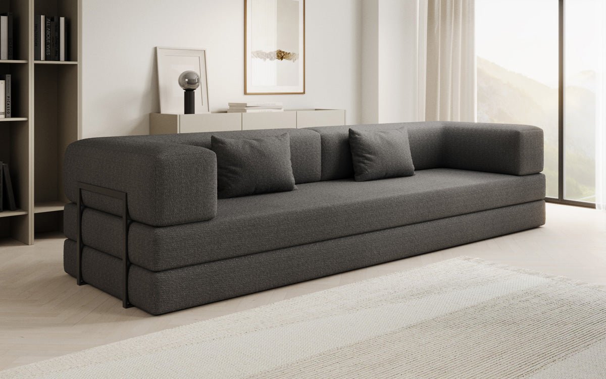 Sofa designerskie Lazy 3-osobowe XXL w bouclé