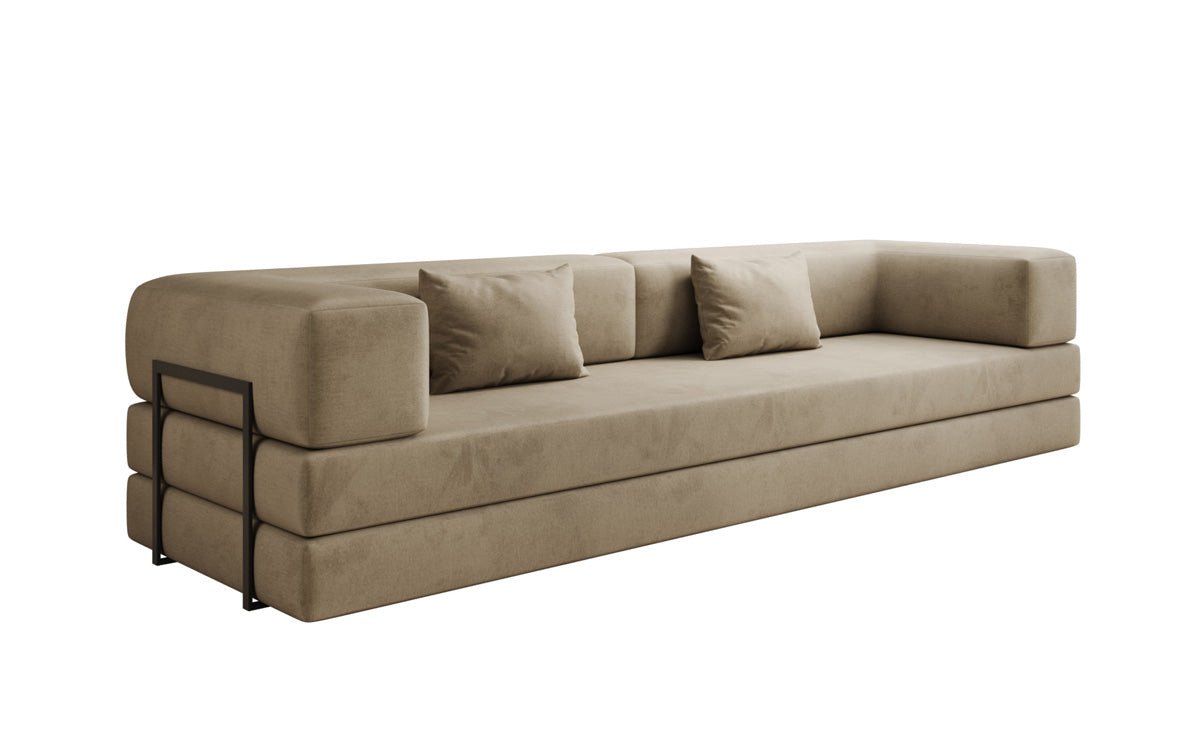 Sofa designerskie Lazy 3-osobowe XXL z aksamitu