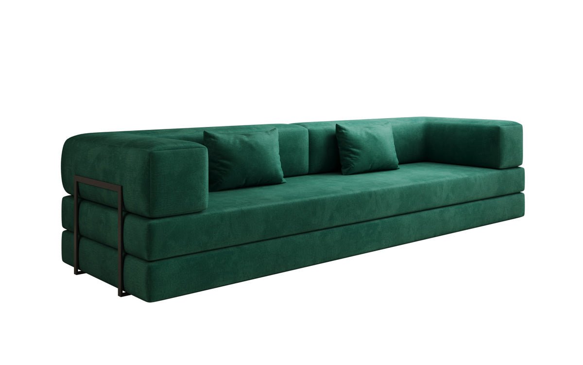 Sofa designerskie Lazy 3-osobowe XXL z aksamitu