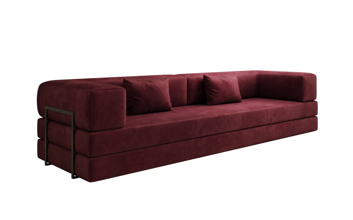 Sofa designerskie Lazy 3-osobowe XXL z aksamitu