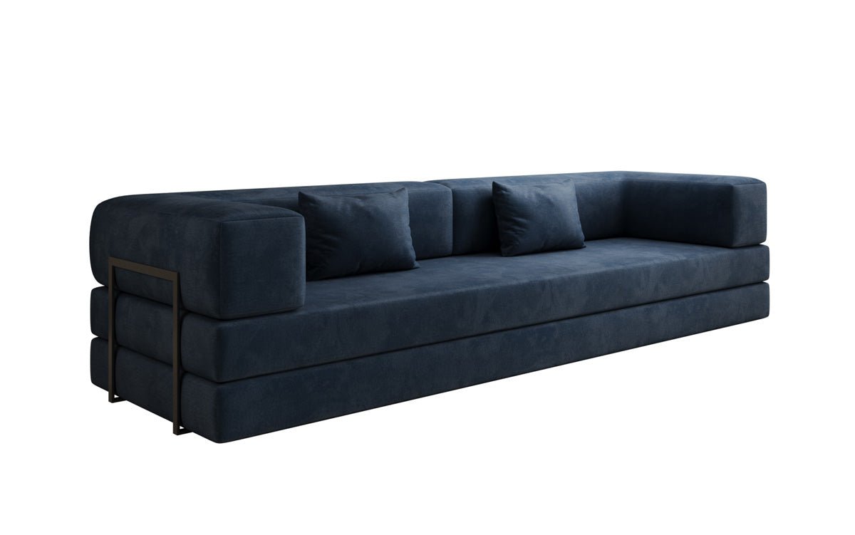 Sofa designerskie Lazy 3-osobowe XXL z aksamitu