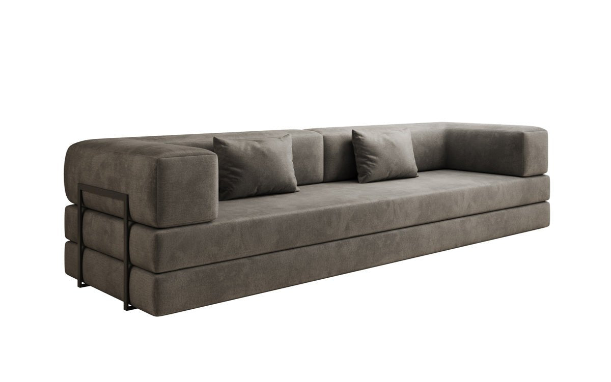 Sofa designerskie Lazy 3-osobowe XXL z aksamitu