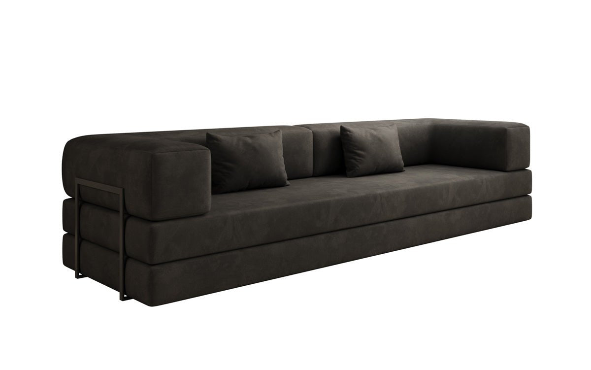 Sofa designerskie Lazy 3-osobowe XXL z aksamitu