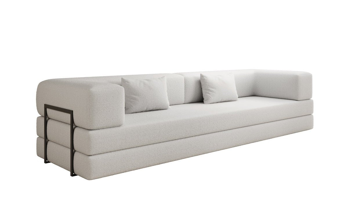 Sofa designerskie Lazy 3-osobowe XXL w bouclé