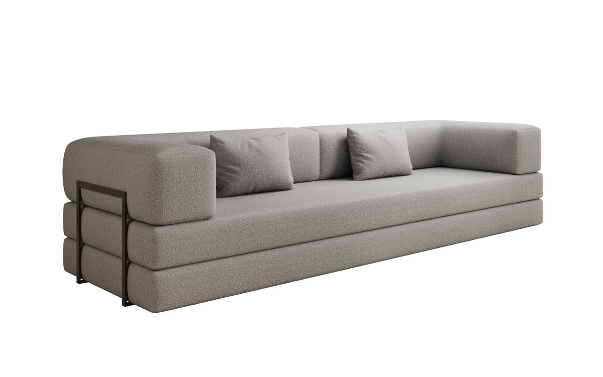 Sofa designerskie Lazy 3-osobowe XXL w bouclé
