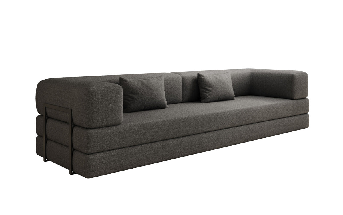 Sofa designerskie Lazy 3-osobowe XXL w bouclé