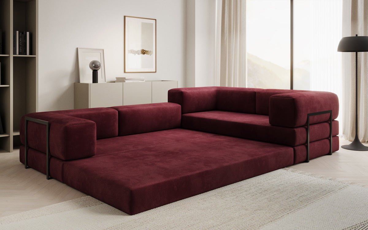Designer Sofa Lazy L closed in Samt