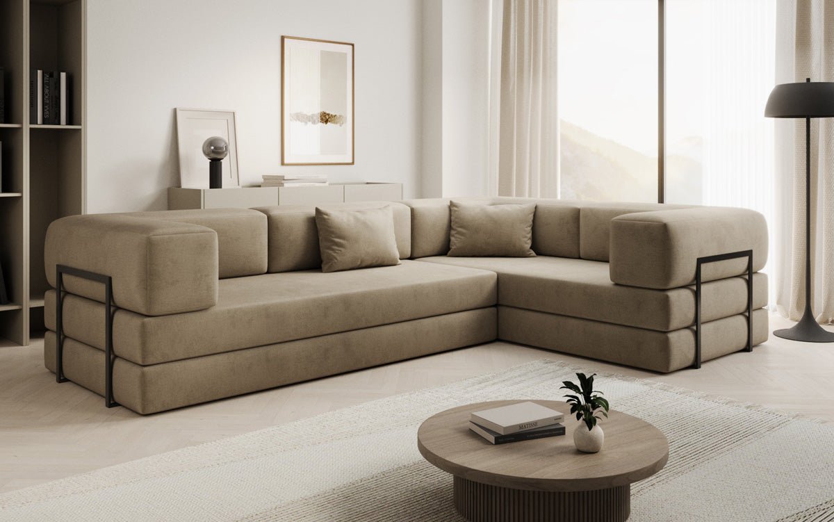 Designer Sofa Lazy L closed in Samt