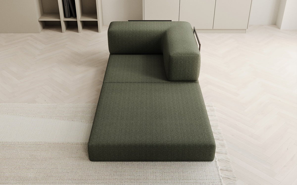 Projektowany fotel sofa Lazy w bouclé