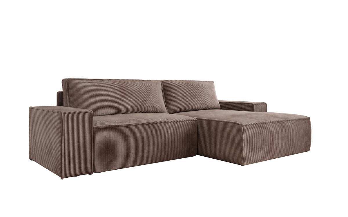 Sofa designerskie Corino w kordzie z funkcją spania i składania