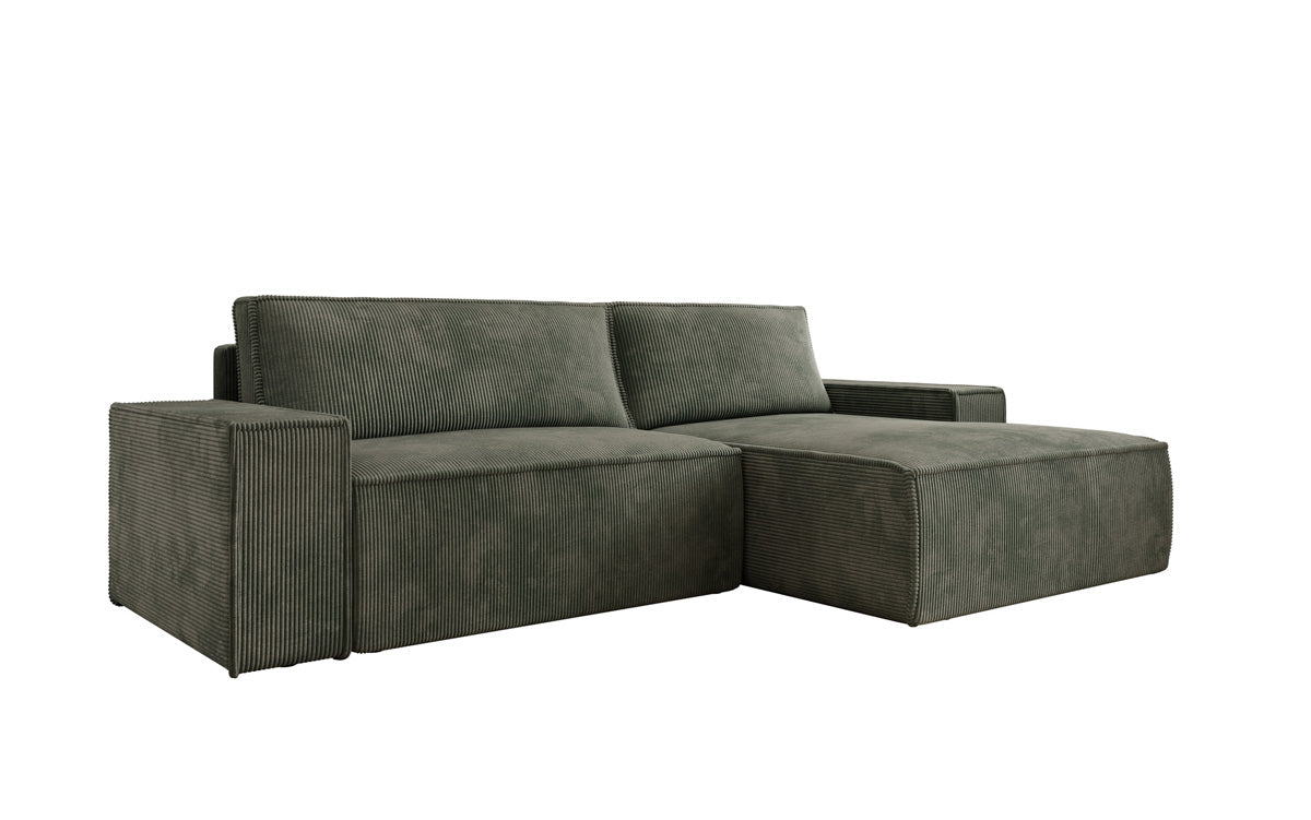 Sofa designerskie Corino w kordzie z funkcją spania i składania
