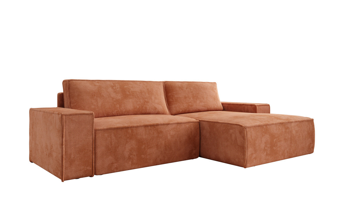 Sofa designerskie Corino w kordzie z funkcją spania i składania