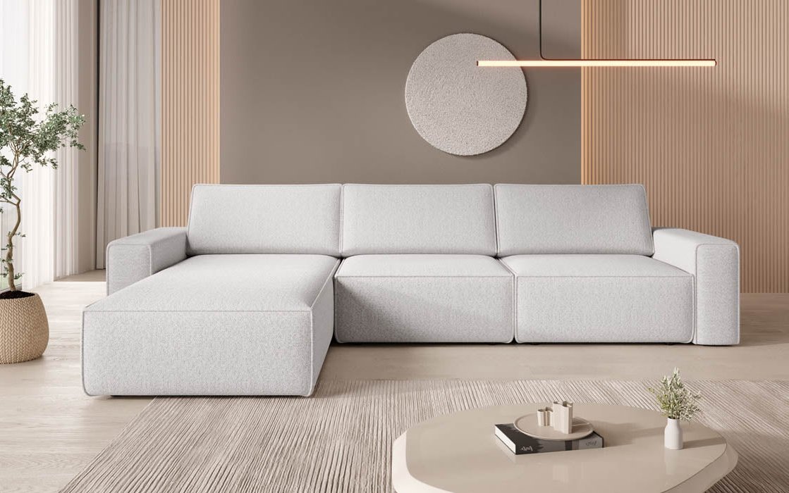 Modularna sofa narożna Yuma I z bouclé