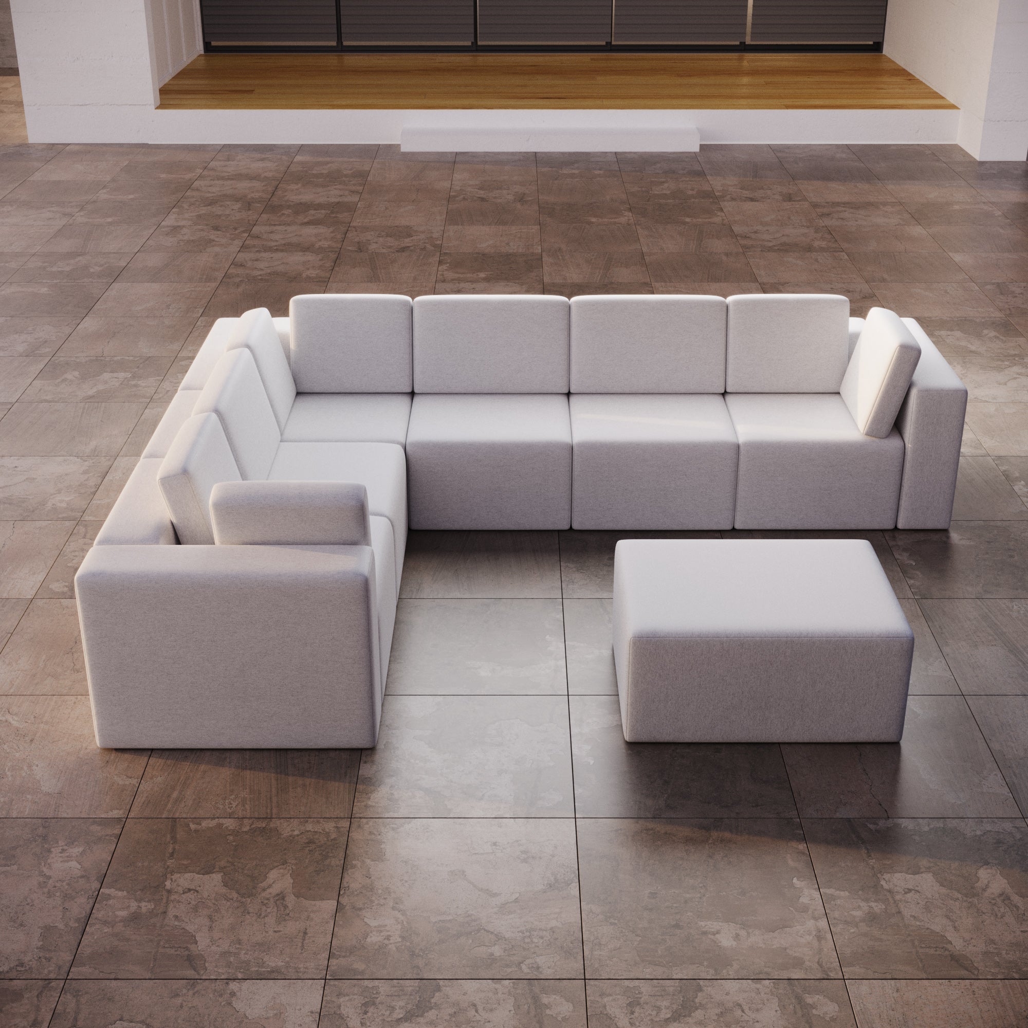 Modularna sofa ogrodowa Eden L Maxi z pufem bocznym