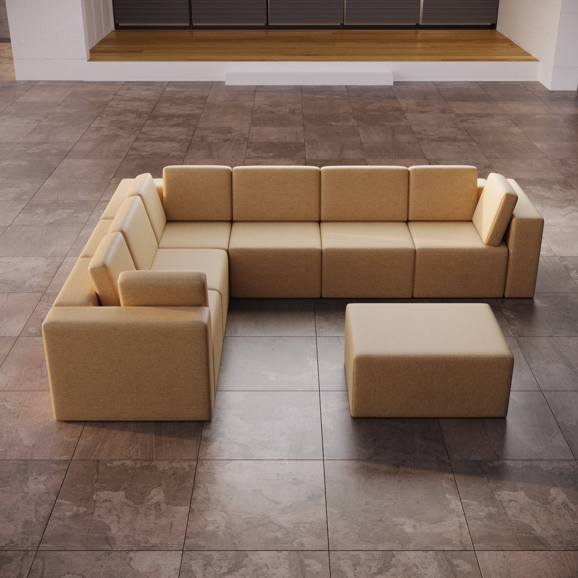 Modularna sofa ogrodowa Eden L Maxi z pufem bocznym