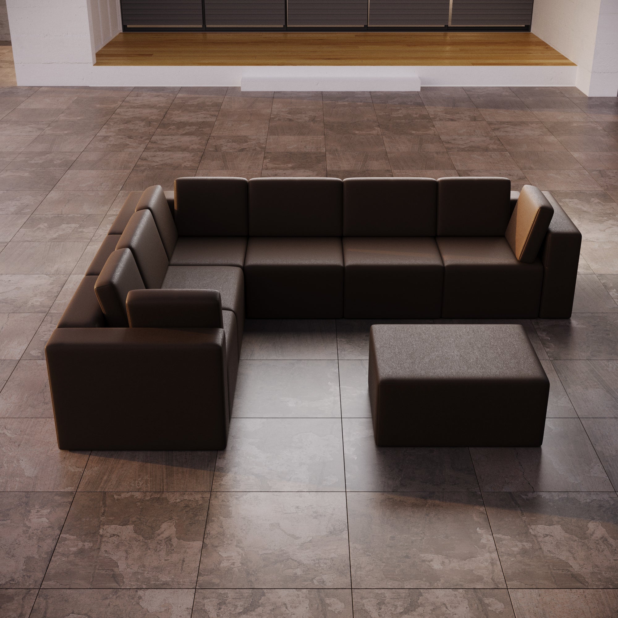 Modularna sofa ogrodowa Eden L Maxi z pufem bocznym