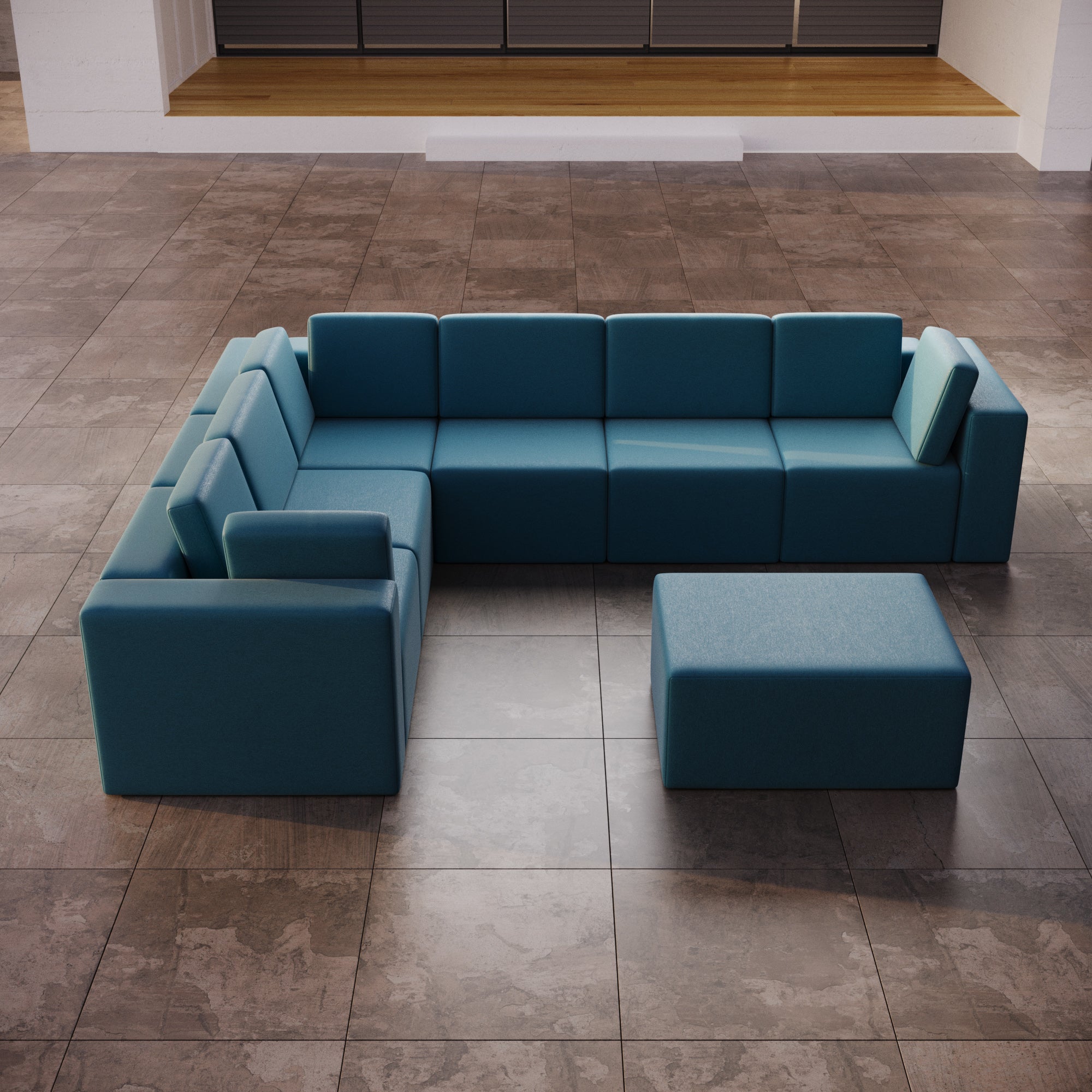 Modularna sofa ogrodowa Eden L Maxi z pufem bocznym