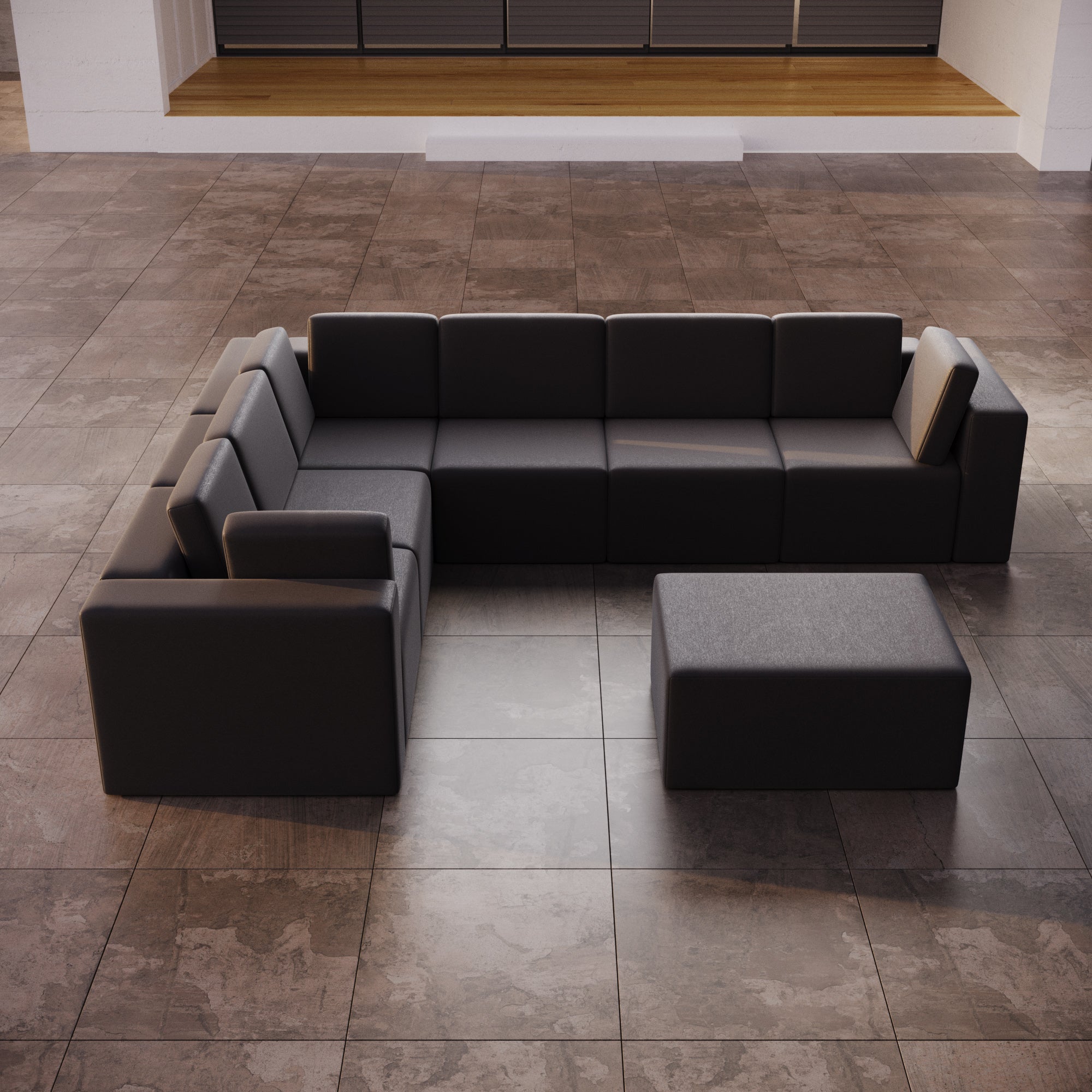 Modularna sofa ogrodowa Eden L Maxi z pufem bocznym