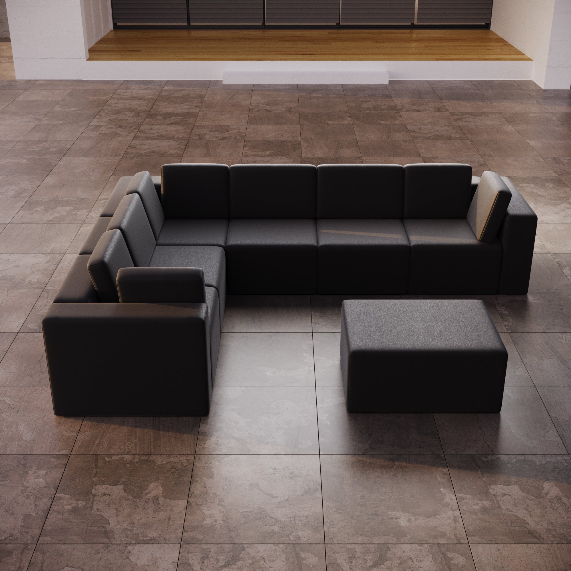 Modularna sofa ogrodowa Eden L Maxi z pufem bocznym