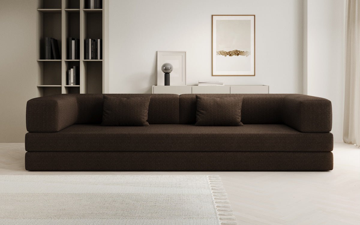 Sofa designerskie Lazy 3-osobowe XXL w bouclé