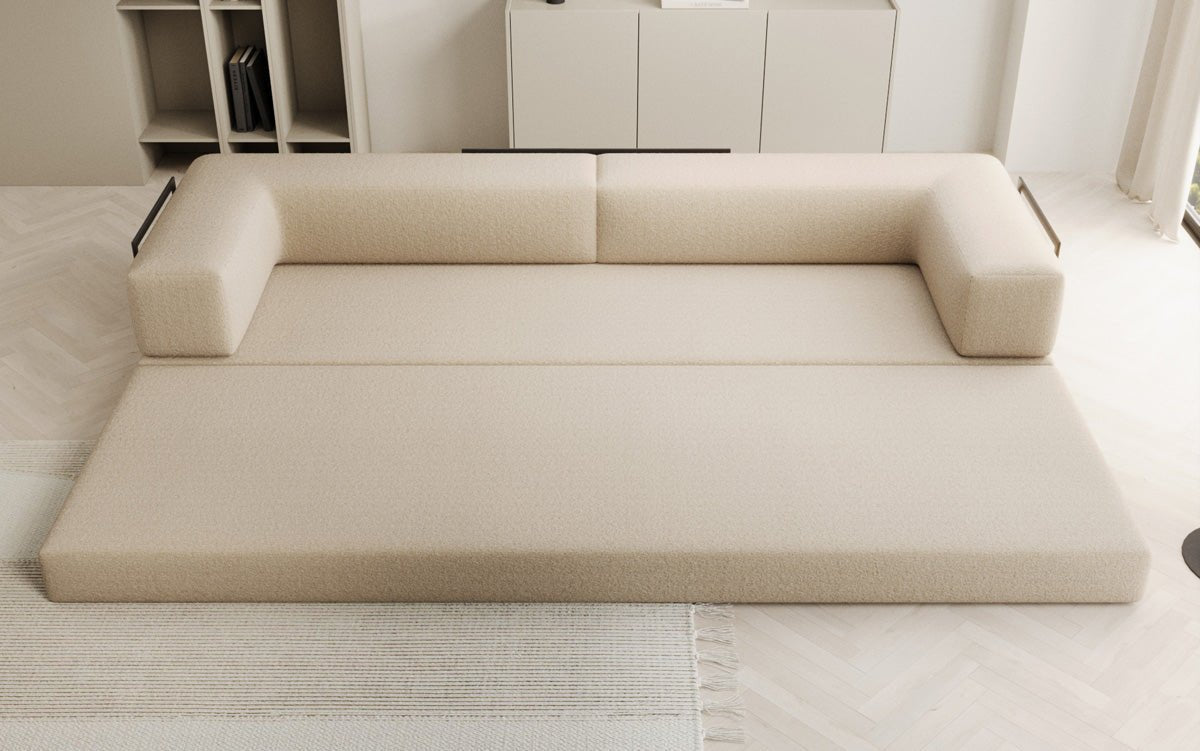 Sofa designerskie Lazy 3-osobowe XXL w bouclé