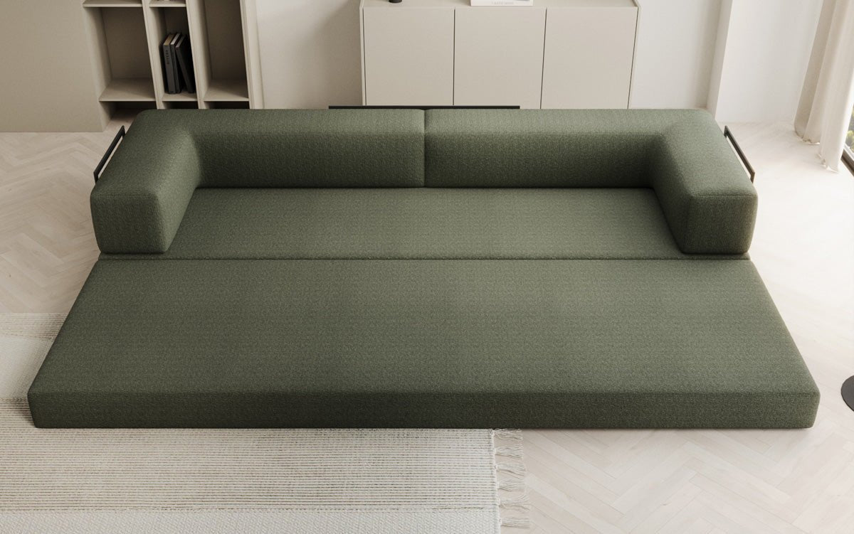 Sofa designerskie Lazy 3-osobowe XXL w bouclé