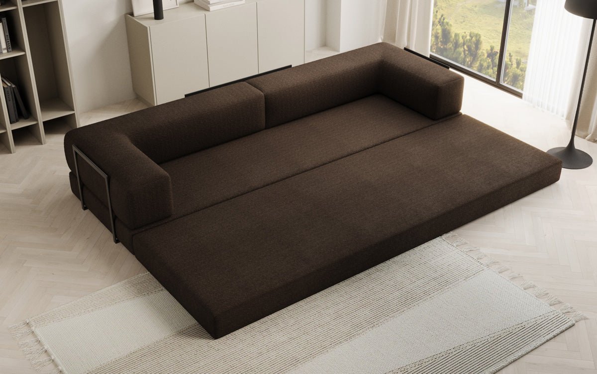 Sofa designerskie Lazy 3-osobowe XXL w bouclé